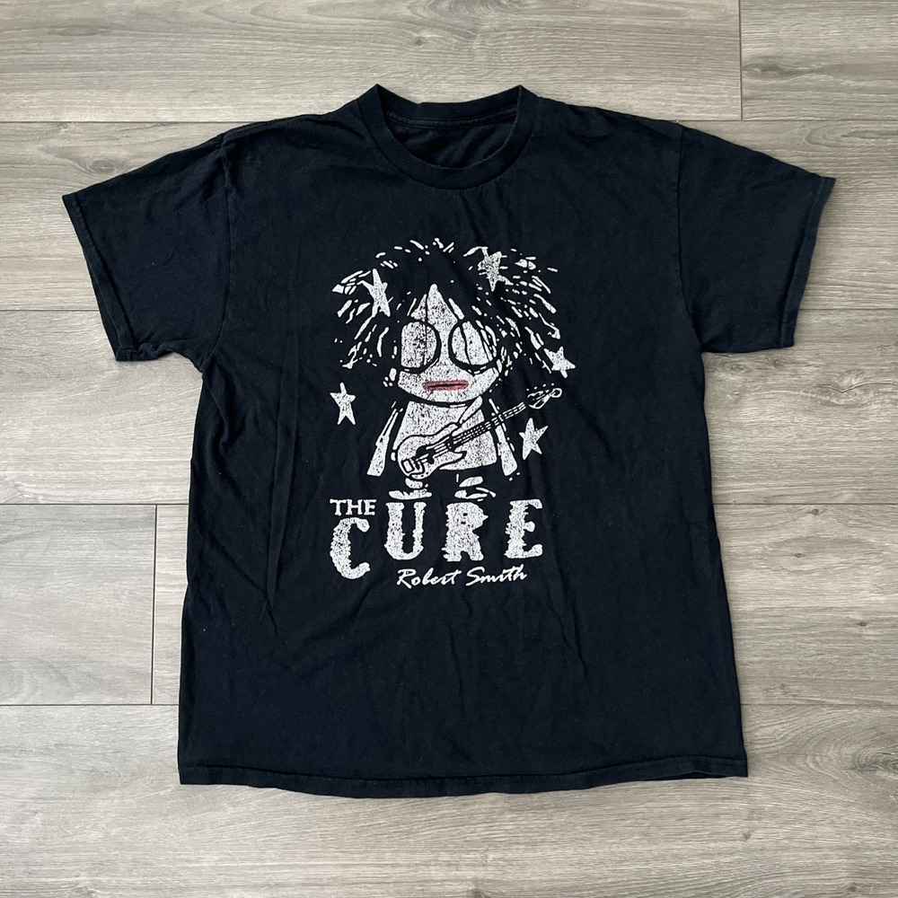 The Cure Robert Smith T Shirt Mens L Black Short Sleeve